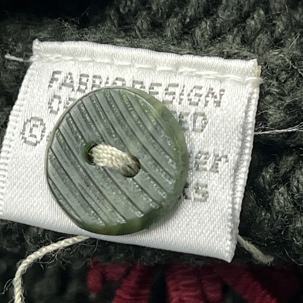 Christopher & Banks Sweater Women's Large Green Floral Hand Embroidered Cardigan - Picture 5 of 11